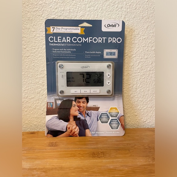 Orbit 83521 Clear Comfort Pro Programmable Thermostat Large Easy To Read - Picture 1 of 4